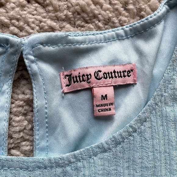 Juicy Couture Baby Blue Tiered Sleeveless Top Women’s Medium EUC Y2K - Picture 4 of 9